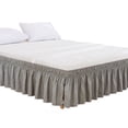 thumbnail image 1 of Falda de cama completa con volantes envolventes YangJinLian con cinturón elástico, falda de cama fácil de colocar, 1 of 2