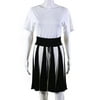 Pre-owned|Escada Sport Womens High Rise Striped Drawstring Knit Skirt Black White Size S