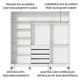 thumbnail image 5 of Ropero Closet Madesa 3 Puertas 2 Espejos con Pies BM, 5 of 5