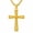Gold1, variant on Crown of Thorns Necklace, 14K Gold Plated Sword Cross Christian Pendant, Religious Jewelry for Men and Women