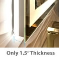 thumbnail image 5 of Dyconn Faucet Edison Tri-Color Wall Mounted Backlit LED Bathroom Mirror with Touch ON/OFF Dimmer & fog free Function (30"W X 36"H) Tempered Glass, 5 of 6