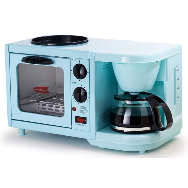 Cafetera Tostador Parrilla MaxiMatic Elite Cuisine Azul Multifunción 3 en 1