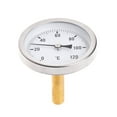 Dial Horizontal Thermometer 63mm Aluminum Temperature Gauge Meter for