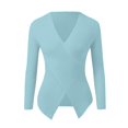 thumbnail image 7 of MESSUEN Lightweight Sweaters for Women Ribbed Long Sleeve Tops for Women Knitted Sweater Womens Shirt Women Sweaters Womens Blouses Summer Sweater for Women Light Blue S, 7 of 7
