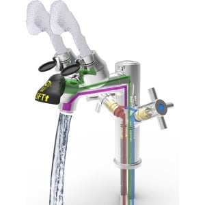Speakman SEF-1850 Eyesaver Single-Post Laboratory Faucet with Integrated Emergency Eyewash Chrome