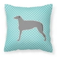 thumbnail image 2 of Carolines Treasures BB3796PW1818 Scottish Deerhound Checkerboard Green Fabric Decorative Pillow, 2 of 5