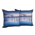 thumbnail image 6 of Ambesonne Blue Throw Pillow Cover 2 Pack, Sky Reflection on Water, 24", Royal Blue, 6 of 6