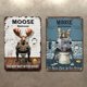 thumbnail image 2 of Kit Pintura Hierro Rectangular Placa Metal Vintage Alce Bar para El 30x40cm 2 Uds., 2 of 9