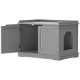 thumbnail image 2 of WoofPaw Litter Box Enclosure Furniture, Cat Washroom, Hidden Litter Box Cover, Cabinet for Large Cat, Dog Proof Cat Litter Boxes, Hideaway Litter Box, Cat House,Gray, 2 of 13