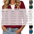 thumbnail image 3 of Edvintorg Women Sweaters V Neck Long Sleeve Casual Knit Pullover Sweater with Button Fall Winter Women Clothes Wine S, 3 of 8