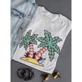 thumbnail image 3 of Island W Palm Trees T-Shirt Women -Smartprints Designs, Female Small, 3 of 4