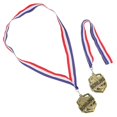 thumbnail image 1 of Bowling Medals Zinc Alloy Sports Awards with Neck Ribbon 2Pcs for Parties, 1 of 5
