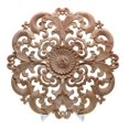 thumbnail image 1 of Decoración de muebles de madera Decoración de madera sólida Puerta de madera redonda Applique Flor Hijo Miniatura Artesanía Tormenta de estatuilla, 1 of 7