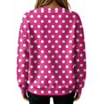 thumbnail image 6 of Women's Polka Dot Quarter Zip Sweatshirt Long Sleeve Casual Pullover Top for Fall Soft Relaxed Fit Sweatshirt, 6 of 6