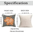 thumbnail image 6 of Autumn Leaves Fall Pillow Cover 20x20 Inch Orange Maple Leaf with Black White Buffalo Plaids Stripe Throw Pillow Covers for Fall Decor Farmhouse Thanksgiving Decorative Pillow Cases for Couch, 6 of 6