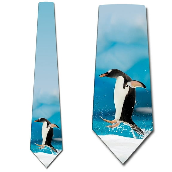 Penguin Ties Mens Animal Necktie by Three Rooker