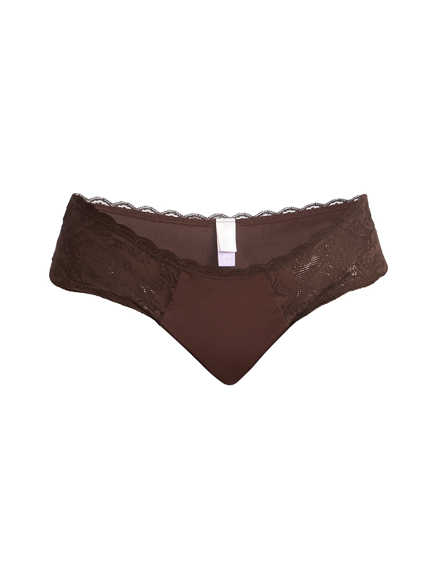 Joyspun Women's Microfiber and Lace Hipster Panties, 3-Pack, Sizes XS-3XL