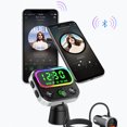 thumbnail image 4 of Transmisor asistente de voz para coche FM, lector de MP3 y tarjeta TF, receptor de Audio auxiliar, manos compatibles con Bluetooth 5,0, Kit negro para coche Enzons, 4 of 5