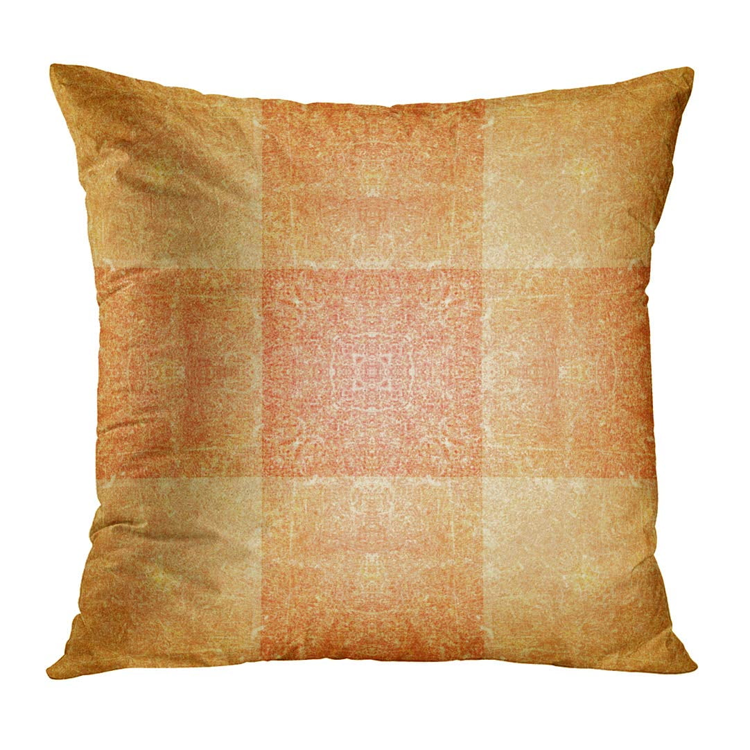 ECCOT Brown Abstract Aged Ornate Orange Antique Burnt Color Corner Crumpled Pillowcase Pillow