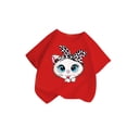 thumbnail image 2 of Tiijoy Girls Cute Graphic Tee Cute Cartoon Cat Print Short Sleeve O-Neck Tshirt, Sizes 3-12, 2 of 4