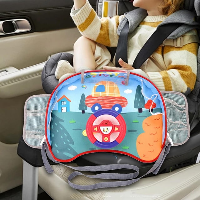 Volante de coche de juguete perfke Asiento de coche multifuncional Juguete para niños Rojo