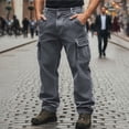 thumbnail image 2 of Tactical Pants For Men Lightweight Corduroy Cargo Pants Casual Workout Hiking Athletic Trousers With Multi Pockets, 2 of 8