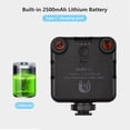 thumbnail image 3 of RGB Pocket LED Video Light Video Conference Lighting 2500K-9000K Dimmable 12 Lighting Effects CRI95+ Built-in Battery 3 Cold Shoe Mounts with Computer Clamp for Vlog Live Streaming Product, 3 of 8