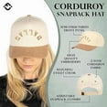thumbnail image 5 of Funky Junque Corduroy Trucker Hat – Vintage Two-Tone Adjustable Snapback Baseball Cap - Dallas (Upside Down) - Khaki/Beige, 5 of 5