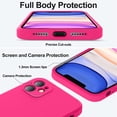 thumbnail image 4 of WWS-Compatible avec Étui iPhone 11, Silicone Liquide Amélioré avec [Bords Plats] [Protection de la Caméra] [Doublure en Microfibre Anti-Rayures] Étui de Téléphone pour iPhone 11 6.1 Pouces - Rose Vif, 4 of 4