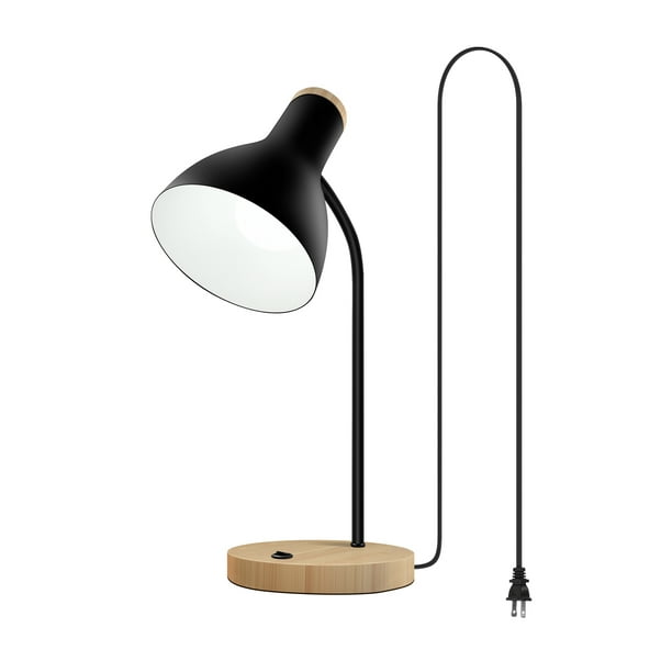 Modern Desk Lamp Wood Base Bedside Table Lamp EyeCaring Reading Task