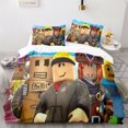 thumbnail image 1 of siniker Bedding Set Kids Quilt Cover 3D Cartoon Playing Bed Cover Set with Pillowcase and Zipper Closure, 1 of 2