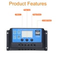 thumbnail image 3 of 30A PWM Solar Charge Controller 12V/24V Solar Battery Panel Controller Auto Parameter Charger Regulator 1Pcs, 3 of 6