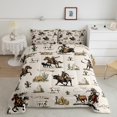 thumbnail image 2 of Feelyou Western Cowboy Cowgirl Queen Comforter Set, Hippie Cactus Botanical Bedding Sets, Rustic Sheep Cow Horse Reversible Bedding Comforter Set, Microfiber Bedroom Decor, 3pcs, 2 of 8
