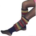 thumbnail image 5 of Women Knee High Socks Winter Bohemian Boot Cuffs Knit Crochet Leg Warmers, 5 of 5