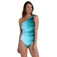 thumbnail image 2 of La Blanca Womens Ocean One Shoulder Gathered One-Piece Swimsuit, 2 of 4