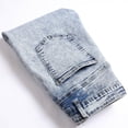 thumbnail image 6 of Luwomo Men's Jeans Retro Embroidered Slim High Waist Straight Leg Trousers Streetwear Male Denim Pants, 6 of 8