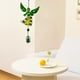 thumbnail image 1 of Campana de viento de hierro con adornos de cristal | Artesanía metálica para exteriores, ideal para patios, balcones y porches | Decoración colgante pintada para jardines y patios, 1 of 6