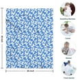 thumbnail image 4 of Blue White Butterfly Pattern Blanket,Comfortable Soft Flannel Throw Blanket,All Season,Warm Lightweight Blankets for Sofa Bed Couch Living Room Chair,30"x40", 4 of 4