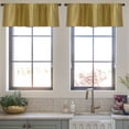 thumbnail image 4 of LALILO Kitchen Curtain Valance Gold Check Striped Rod Pocket Window Curtain 52"x 18" Set of 2, 4 of 6