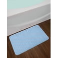 thumbnail image 2 of Cruise Ship Bath Mat, Nautical Sailor Pattern Cartoon Ship on Sea Background, Plush Bathroom Decor Mat with Non Slip Backing, 29.5" X 17.5", Pale Blue Vermilion, by Ambesonne, 2 of 2