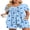 Blue Star-moon, variant on DreamFish Women's Summer Sleeveless Tank and Shorts Pajama Set with Pockets