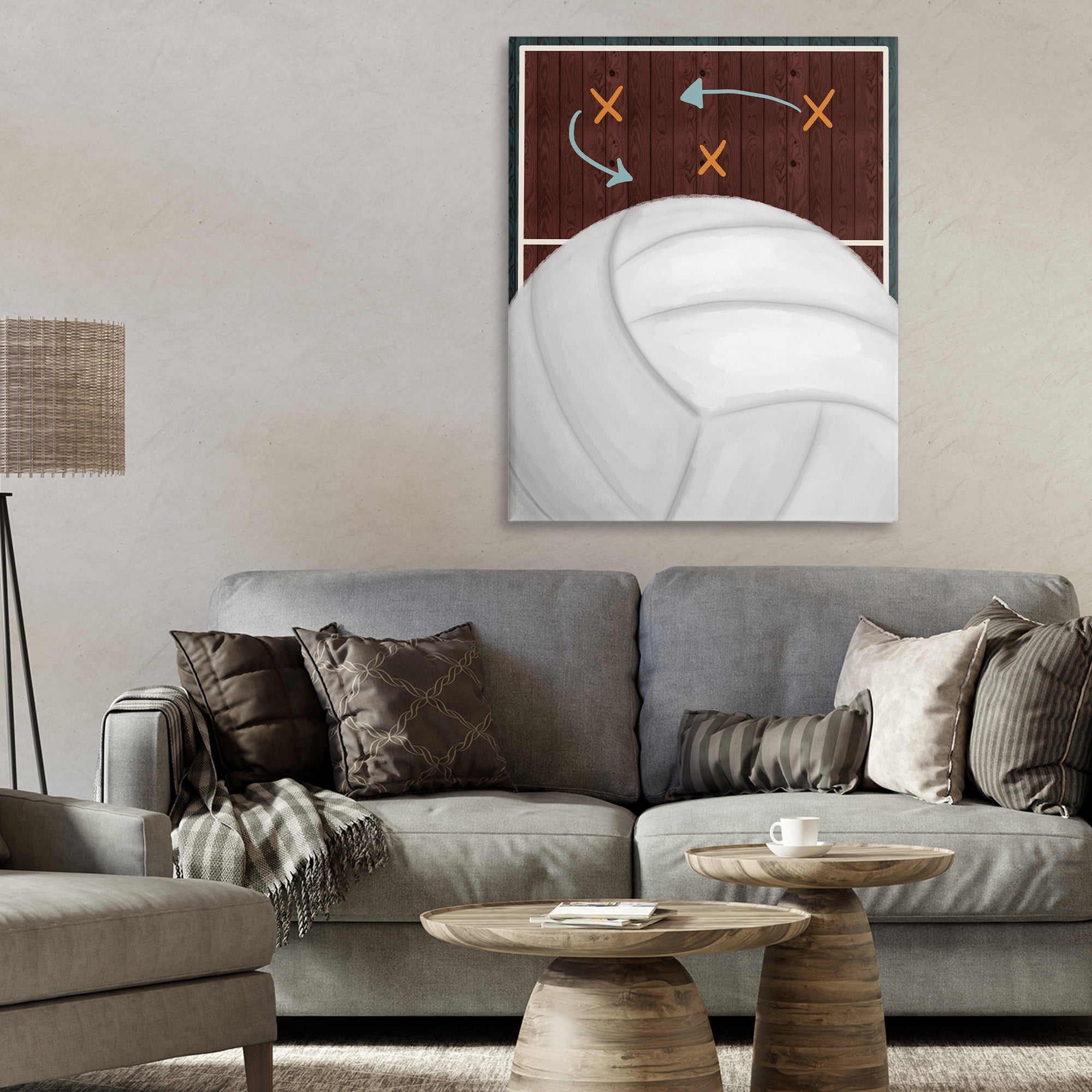 Stupell Industries Volleyball Court Tactics Canvas Wall Art, design by Jennifer Stith
