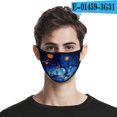 thumbnail image 1 of Máscaras de Halloween de la vida de los hombres y de las mujeres de la tela de poliéster de la impresión digital 3d (paquete de 5) Feliz Sencillez, 1 of 1