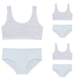 thumbnail image 2 of LYMAYTER Girls Breathable Seamless Sport Bra Panty Set Teen Girls Solid Color Lightweight Underwear Set, 2 of 8