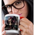 thumbnail image 2 of 3drose, a Moroccan Saddling a Horse by Eugene Delacroix, 11oz Two-tone Red Mug, 2 of 6