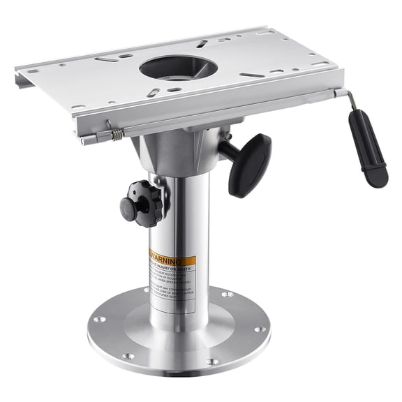 Adjustable Aluminum Boat Seat Pedestal,13.39-19.2 " Height,5" Slide Lock Base for Fishing Chairs and Marine Boating Accessories