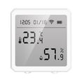 thumbnail image 1 of braveheart Tuya LCD Screen Smart Temperature Humidity Sensor Bedroom Remote Control WiFi Thermometer Battery Powered Intelligent Device White, 1 of 7
