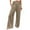 Khaki, variant on YDLCAFD Womens Wide Leg Pants Summer Casual High Waisted Palazzo Pants Baggy Beach Trousers With Pocket