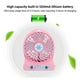 thumbnail image 3 of Portátil ventilador refrigerante luz LED USB 18650, Mini Desk Fan, para oficina, dormitorio, tableta, exterior, USB recargable, luz blanca, 360° rotación, ajustable, metal, 4 velocidades,, 3 of 9