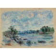 thumbnail image 3 of Renoir, Pierre-Auguste 14x11 Black Modern Framed Museum Art Print Titled - Landscape at Pont-Aven, 3 of 5